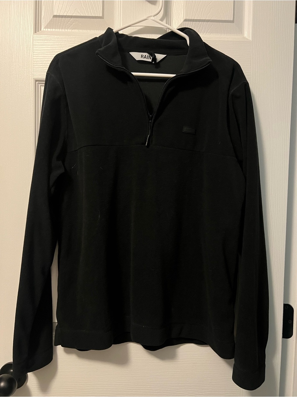 Rains Men's Black Half-Zip Sweater